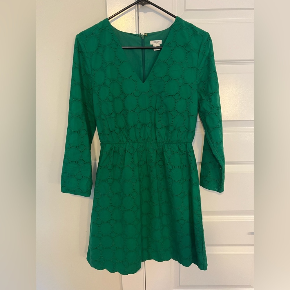 J.Crew green dress in size 4